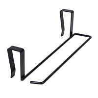 QUVIO Handdoekhouder metaal - Zwart - thumbnail