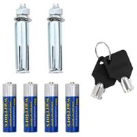 VidaXL Digitale kluis met slot donkergrijs 23 x 17 x 17 cm staal - thumbnail