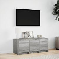 Tv-meubel met LED 97x34x40 cm bewerkt hout grijs sonoma eiken - thumbnail