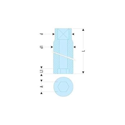 Facom Doppen 1/4" lang 6-kant, metrisch - R.11LA - thumbnail