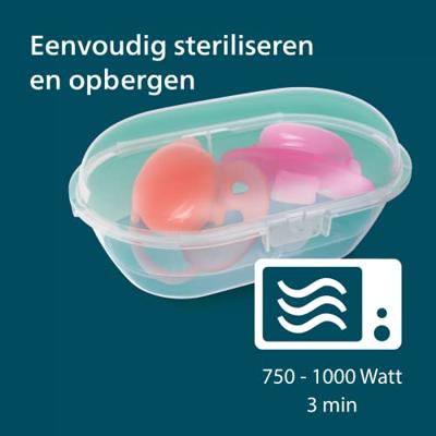 Set met 2 zachte Philips AVENT zachte fopspenen 2de leeftijd groenblauw - thumbnail