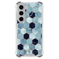 Samsung Galaxy S23 shockproof hoesje - Blue cubes - thumbnail