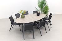 Hartman Napoli stapelstoel Xerix / GI Edison 280x140 cm. tafel - ovale tuinset - thumbnail