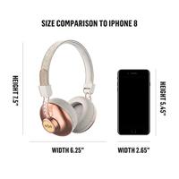 House of Marley Positive Vibration 2 Bt, Draadloze Bluetooth On-Ear Hoofdtelefoon, Geluidsisolatie, Premium Geluid, Microfoon, Opladen Via Usb, 10 Uur Batterijduur, Copper - thumbnail