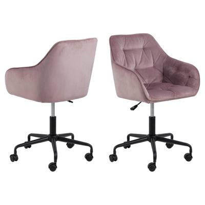 Bendt Bureaustoel 'Loren' Velvet, kleur Dusty Rose Bendt Bureaustoel 'Loren' Velvet, kleur Dusty Rose