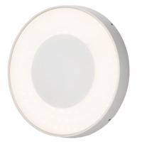 Wandlamp Konstsmide Carrara 7985-250 mat wit round 27cm remote control, vandalismebestendig glas - thumbnail