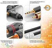 Sommer Cable HBA-3SC2-0600 Jackplug / Cinch Audio Aansluitkabel [2x Cinch-stekker - 1x Jackplug male 3,5 mm] 6.00 m Zwart - thumbnail