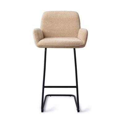 Jesper Home Barkruk 'Misaki' Arch Black, kleur Funky Fudge (zithoogte 76cm)