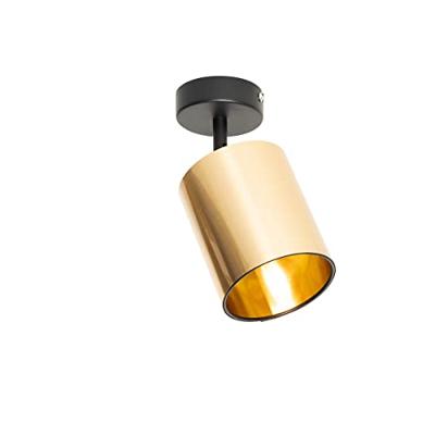 QAZQA Moderne spot zwart met goud - Lofty QAZQA Moderne spot zwart met goud - Lofty
