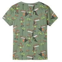 Kinderpyjama met korte mouwen 128 lichtkakikleurig - thumbnail