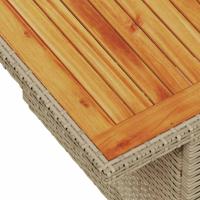 8-delige Loungeset met kussens poly rattan beige - thumbnail