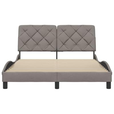 Bedframe zonder matras stof taupe 140x200 cm