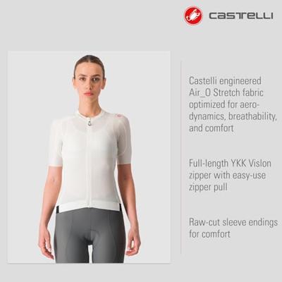 Castelli Espresso fietsshirt korte mouw wit dames L