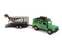 Kids Globe Land Rover met dino-trailer 29cm - thumbnail