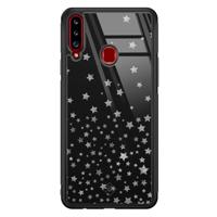 Samsung Galaxy A20s glazen hardcase - Falling stars - thumbnail