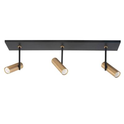 Highlight Spot Trend 3 lichts L 65 cm incl mini GU10 zwart goud