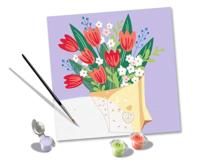 CreArt 20x20 cm Tulpenboeket, Creatieve Vrijetijdsbesteding, Volwassenen, Schilderen op Nummer, 25518, Ravensburger - thumbnail