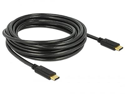 Delock USB-C-kabel USB 2.0 USB-C stekker, USB-C stekker 4.00 m Zwart 83868 - thumbnail