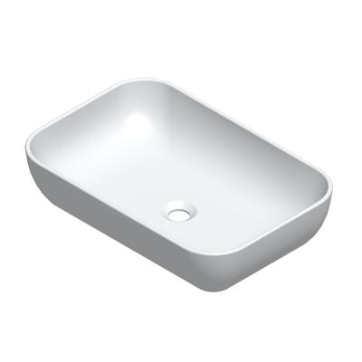 Waskom Sanicare Quattro 60x40 cm Wit Keramiek Sanicare Waskom Sanicare Quattro 60x40 cm Wit Keramiek Sanicare