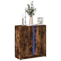 Dressoir met LED 77x34x85 cm bewerkt hout gerookt eikenkleurig - thumbnail