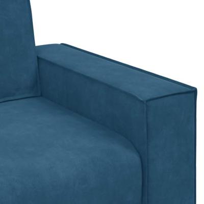 Tweezitsbank 160x78x84 cm fluweel blauw
