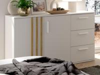 Commode GONZOLA 2 deuren 3 lades wit - thumbnail