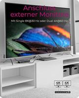 ICY BOX IB-DK8801-TB4 notebook dock & poortreplicator Bedraad Thunderbolt 4 Antraciet, Zwart - thumbnail