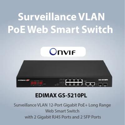 Edimax GS-5210PL netwerk-switch Managed Gigabit Ethernet (10/100/1000) Zwart Edimax GS-5210PL netwerk-switch Managed Gigabit Ethernet (10/100/1000) Zwart