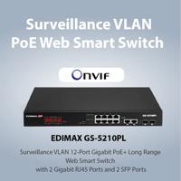 Edimax GS-5210PL netwerk-switch Managed Gigabit Ethernet (10/100/1000) Zwart - thumbnail