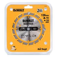DeWalt Accessoires Cirkelzaagblad 136x10x16t, wisseltand, positief 20°, kerf 1,6mm - DT1946-QZ - thumbnail