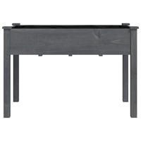 Plantenbak met voering 118x59x76 cm massief vurenhout grijs - thumbnail