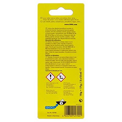 UHU Plus schnellfest tweecomponentenlijm 45700 35 g UHU Plus schnellfest tweecomponentenlijm 45700 35 g