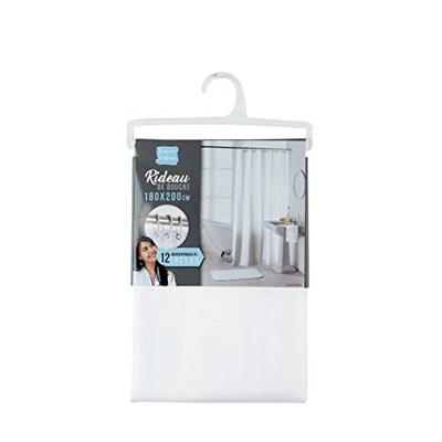 Wicotex douchegordijn textiel uni wit 180x200cm