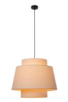 Lucide TRIBUTE - Hanglamp - Ø 60 cm - 1xE27 - Beige - thumbnail