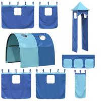 Gordijnen voor hoogslaper met tunnel en toren blauw - thumbnail