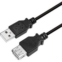 LogiLink CU0010B USB-kabel 2 m USB 2.0 USB A Zwart - thumbnail