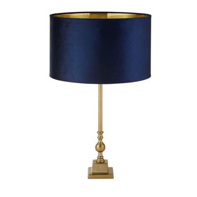 Searchlight Gouden tafellampWhitby met donkerblauwe kap - EU81214AZ