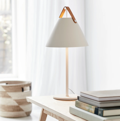 Tafellamp staande lamp &apos;Strap&apos; Nordlux wit E27 fitting 55cm