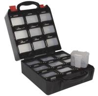 Plastic tool box met 18 plastic doosjes voor riembevestiging Velleman - Velleman - thumbnail
