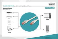 Digitus DK-1644-0025-WH-10 RJ45 Netwerkkabel, patchkabel CAT 6 S/FTP 0.25 m Wit Folie afscherming, Afscherming totaal, Afgeschermd, Halogeenvrij, Simplex, - thumbnail