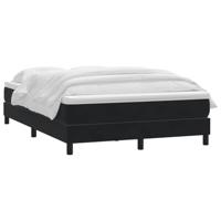 Boxspring met matras fluweel zwart 140x210 cm - thumbnail