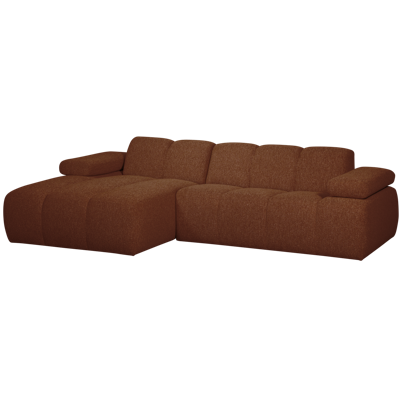 WOOOD Mojo chaise longue bank links bouclé roestbruin melange