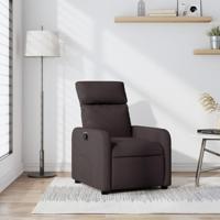 Fauteuil verstelbaar stof donkerbruin - thumbnail