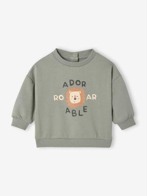 Babysweater met ronde kraag Basics saliegroen Babysweater met ronde kraag Basics saliegroen