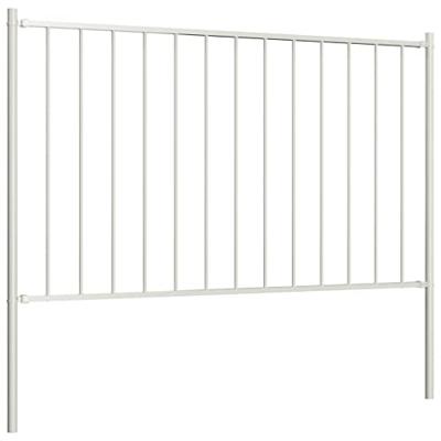 Hekpaneel met palen 1,7x0,75 m gepoedercoat staal wit