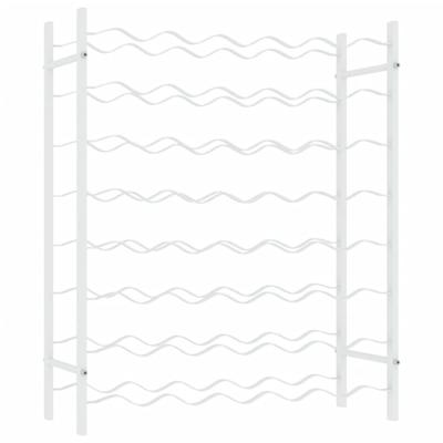Wijnrek voor 48 flessen metaal wit