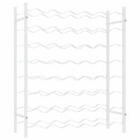 Wijnrek voor 48 flessen metaal wit - thumbnail