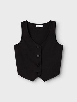 Name it zomer gilet meisjes - zwart - Nkfolgine