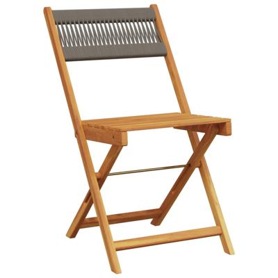 Tuinstoelen 6 st inklapbaar massief acaciahout grijs