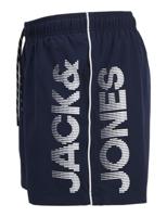 Herenzwembroek Jack & Jones JPSTMAUI JJSWIM SPLICE LOGO AKM Marineblauw - Maat: L - thumbnail